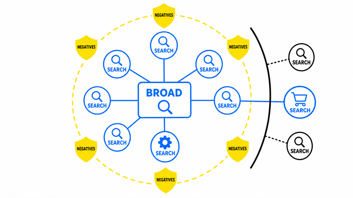 Охоплення broad match під контролем Smart Bidding і мінус-слів