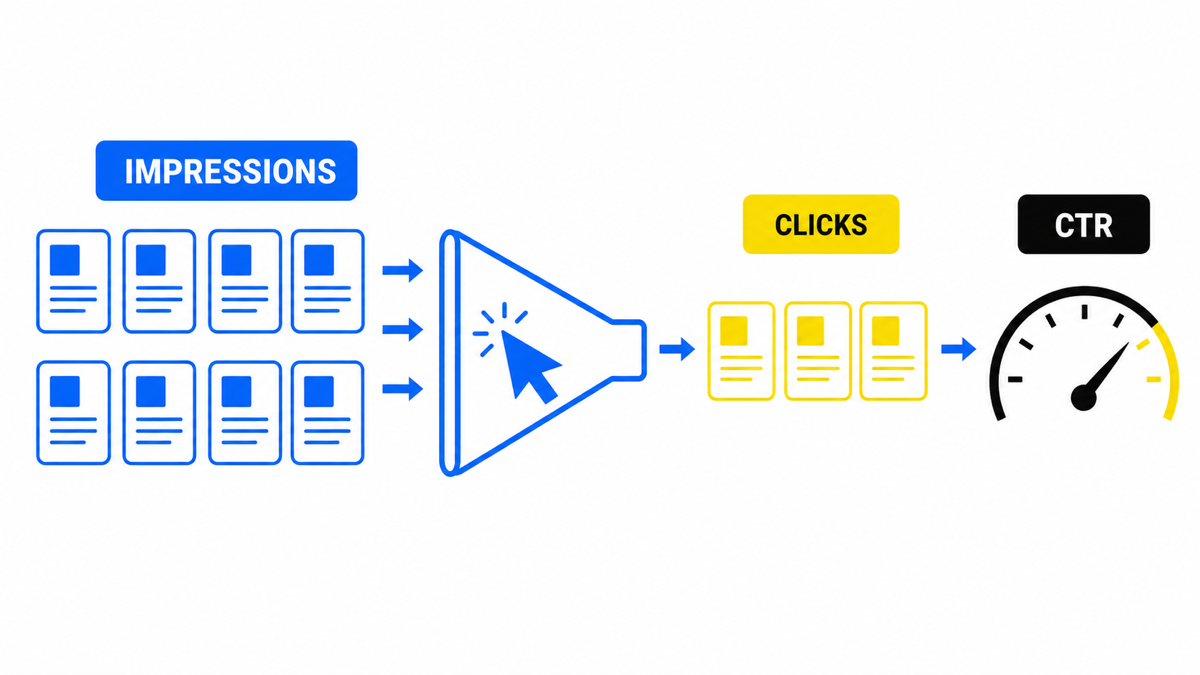 Формула CTR на основі кліків і показів у Google Ads